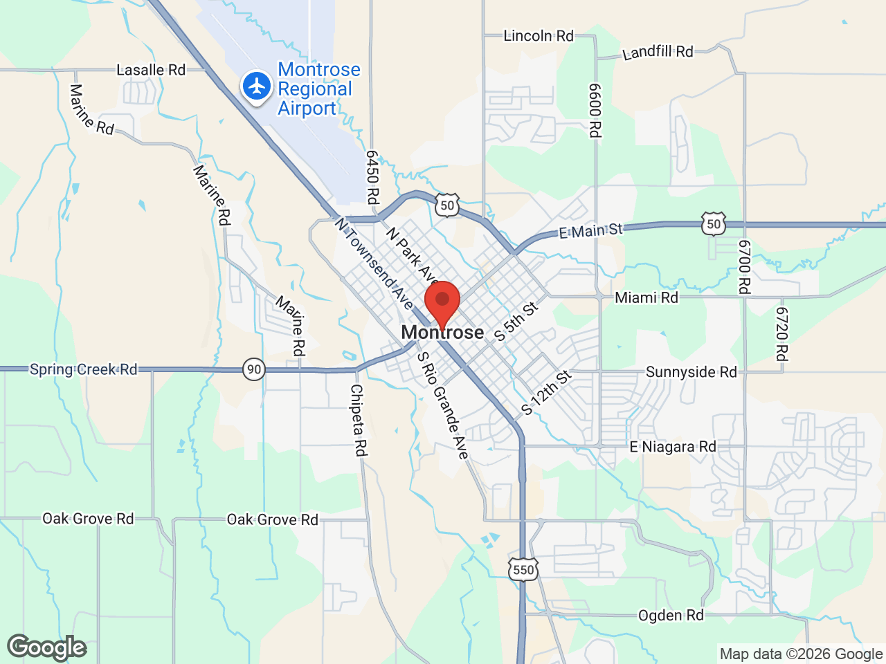Map of Montrose County Fairgrounds